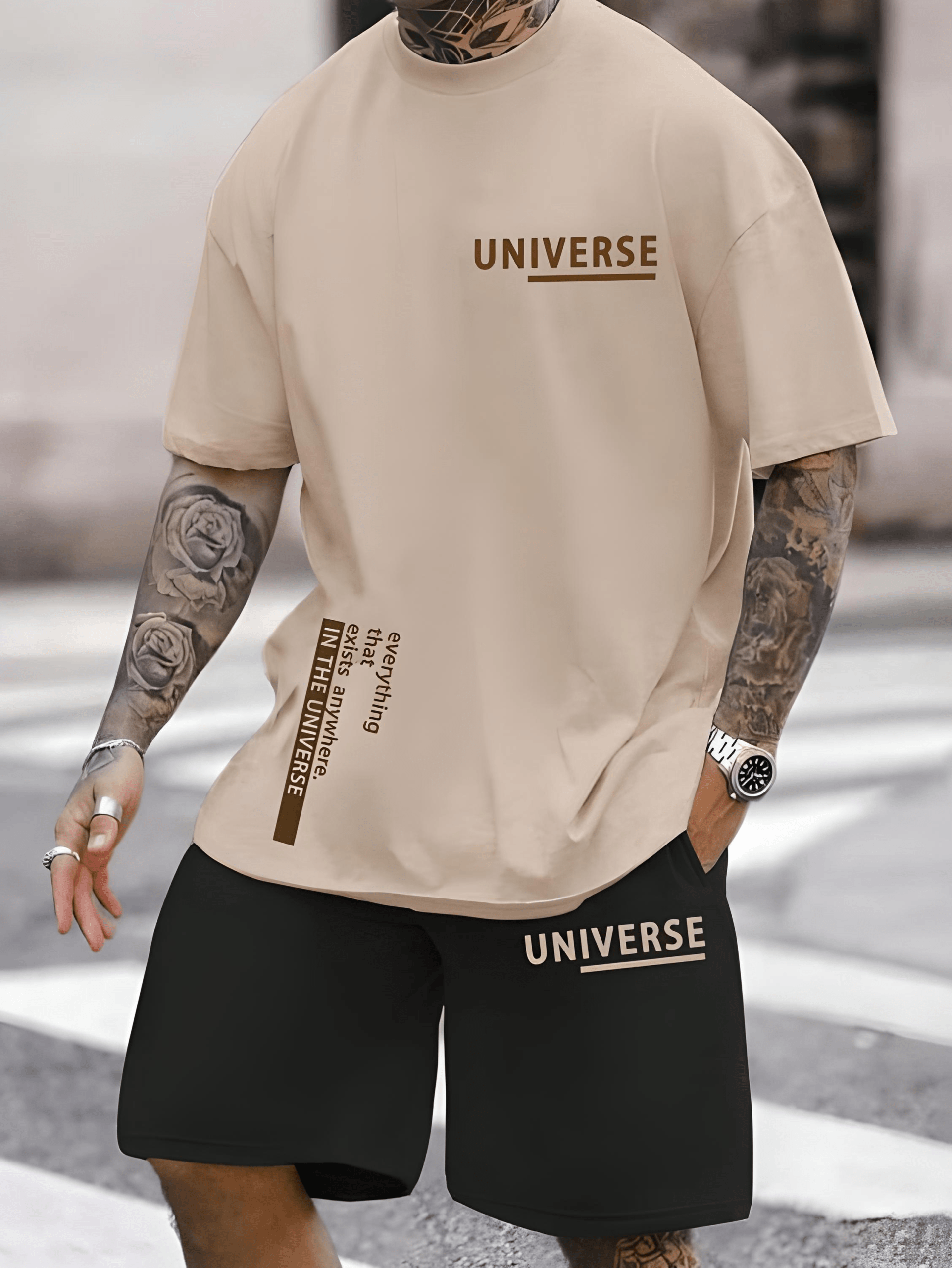 Camiseta Oversize Y Pantaloneta Universe Camiseta Oversize Y Pantaloneta Universe