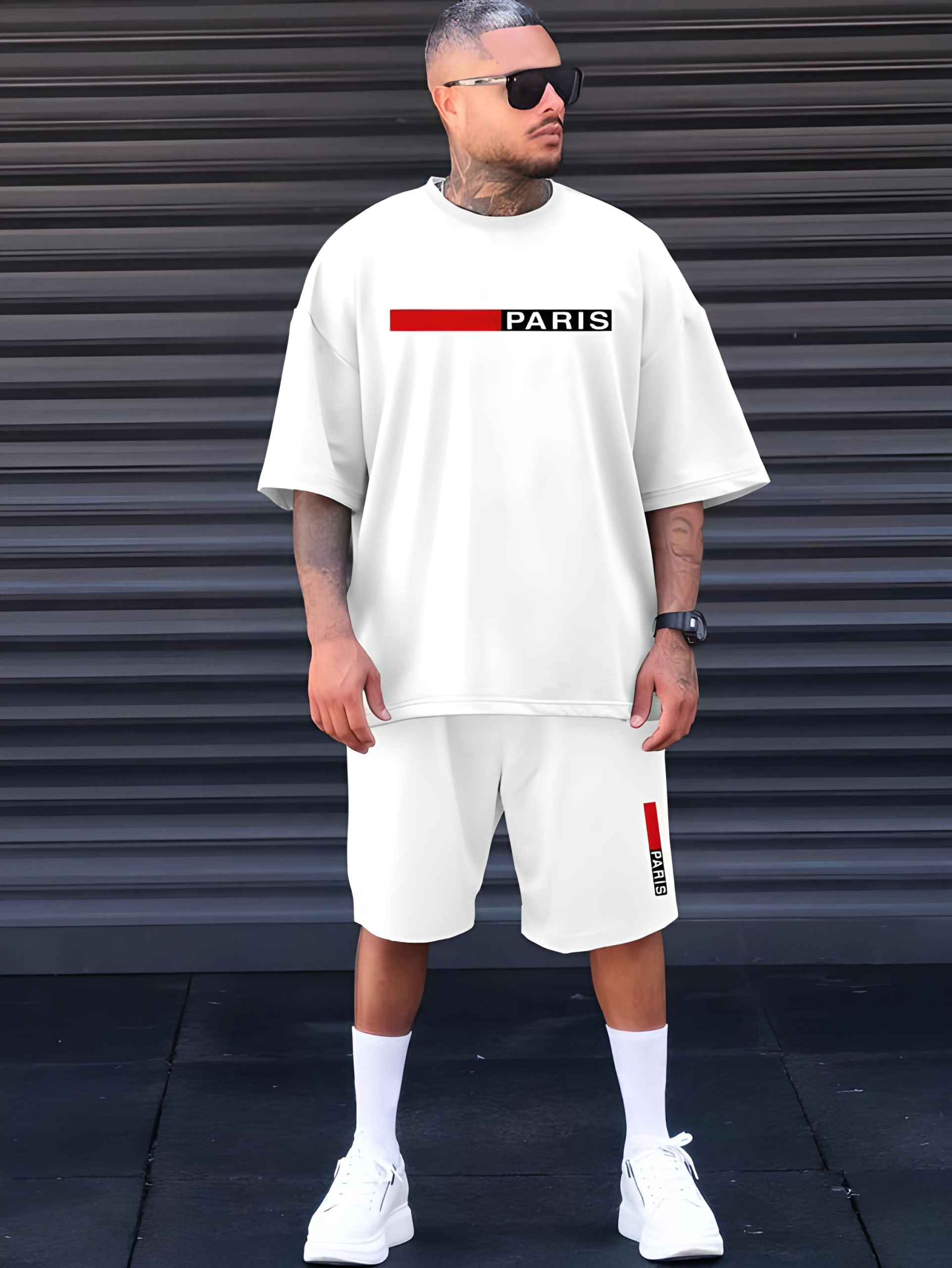 Camiseta Oversize Y Pantaloneta Paris Camiseta Oversize Y Pantaloneta Paris