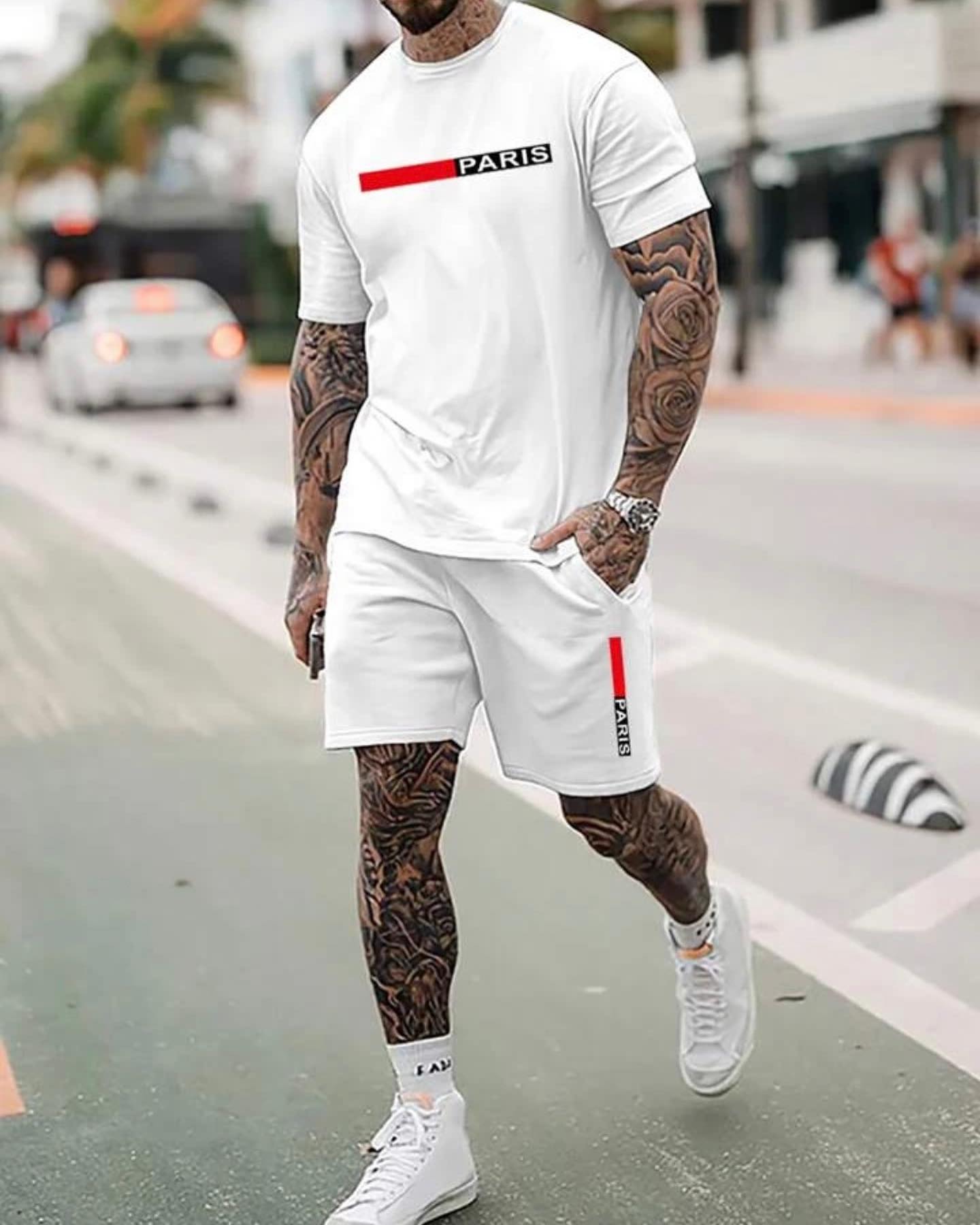 Camiseta Oversize Y Pantaloneta Paris Camiseta Oversize Y Pantaloneta Paris