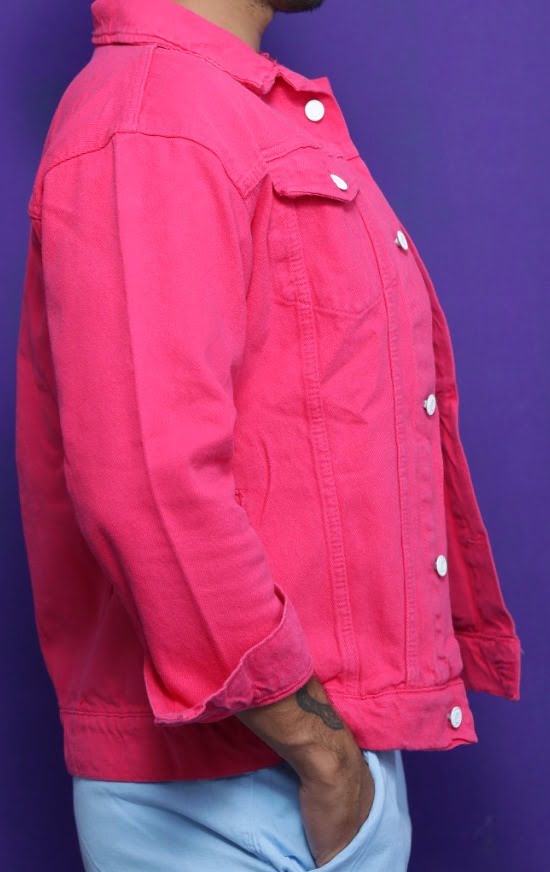 CHAQUETA ROSA OVERSIZE UNISEX